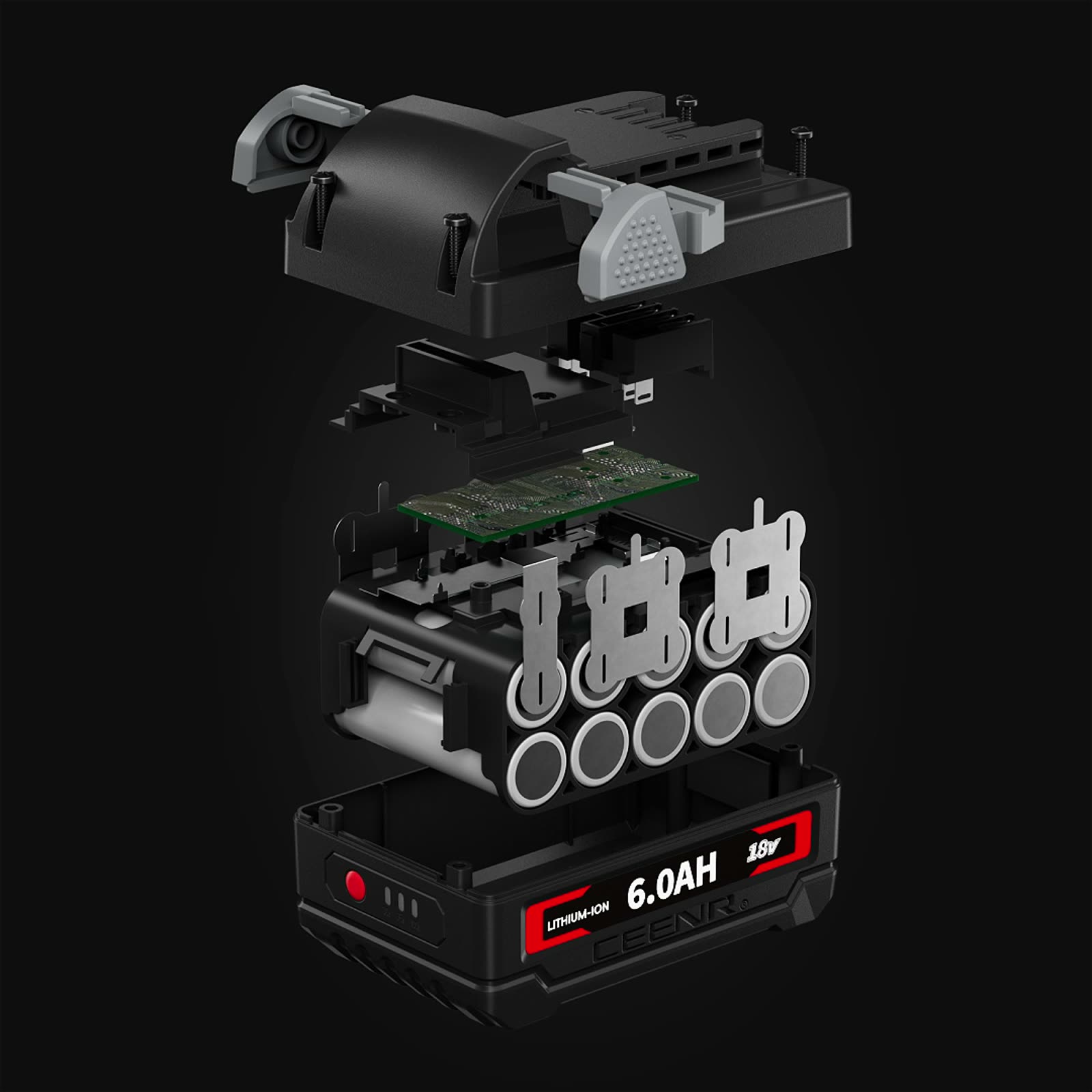 CEENR 6.0Ah Battery (with LG HG2 Cells) for Milwaukee 18V | Replacement Model M 18