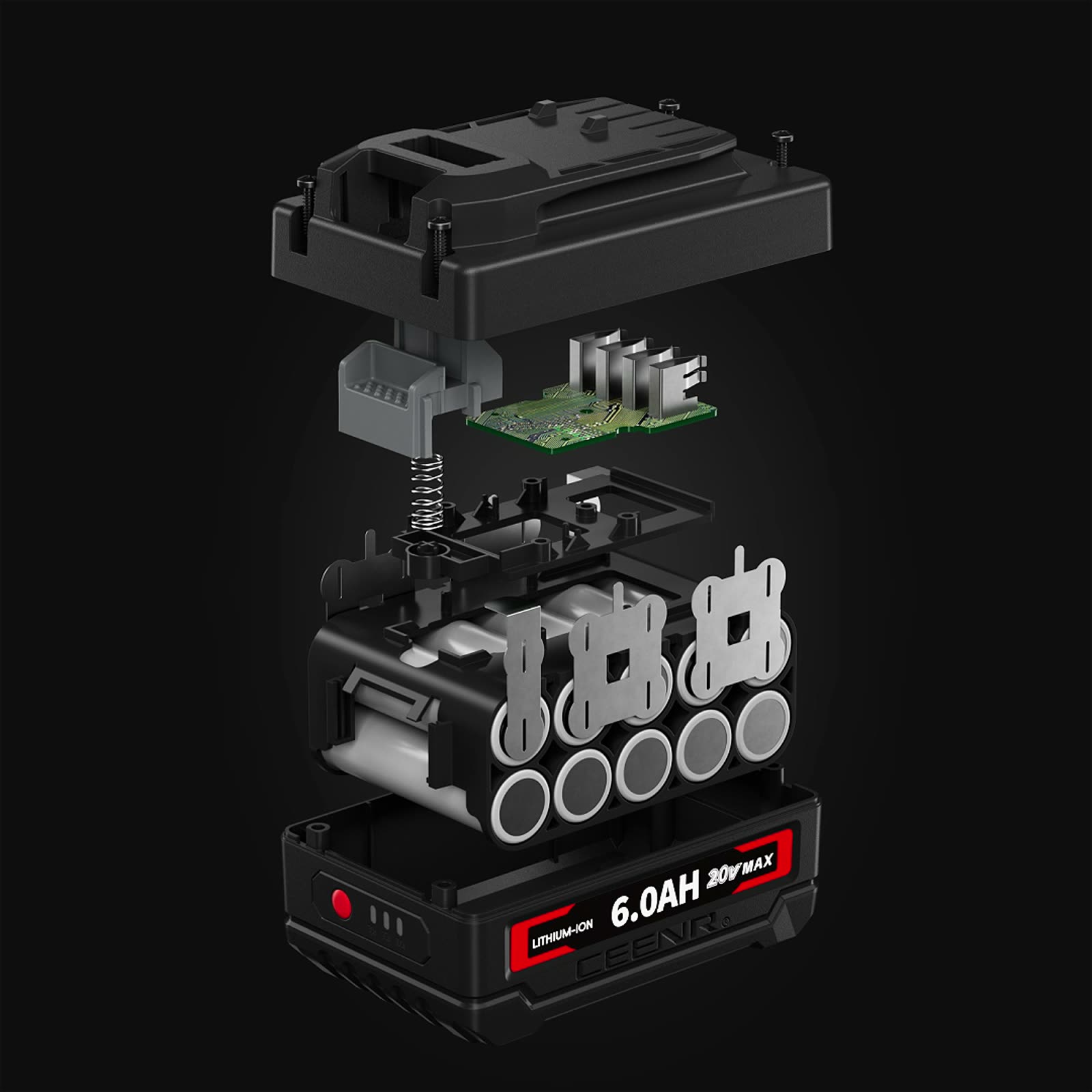 CEENR 6.0Ah Battery (with LG HG2 Cells) for Craftsman 18V (20V Max) | Replacement Model V20