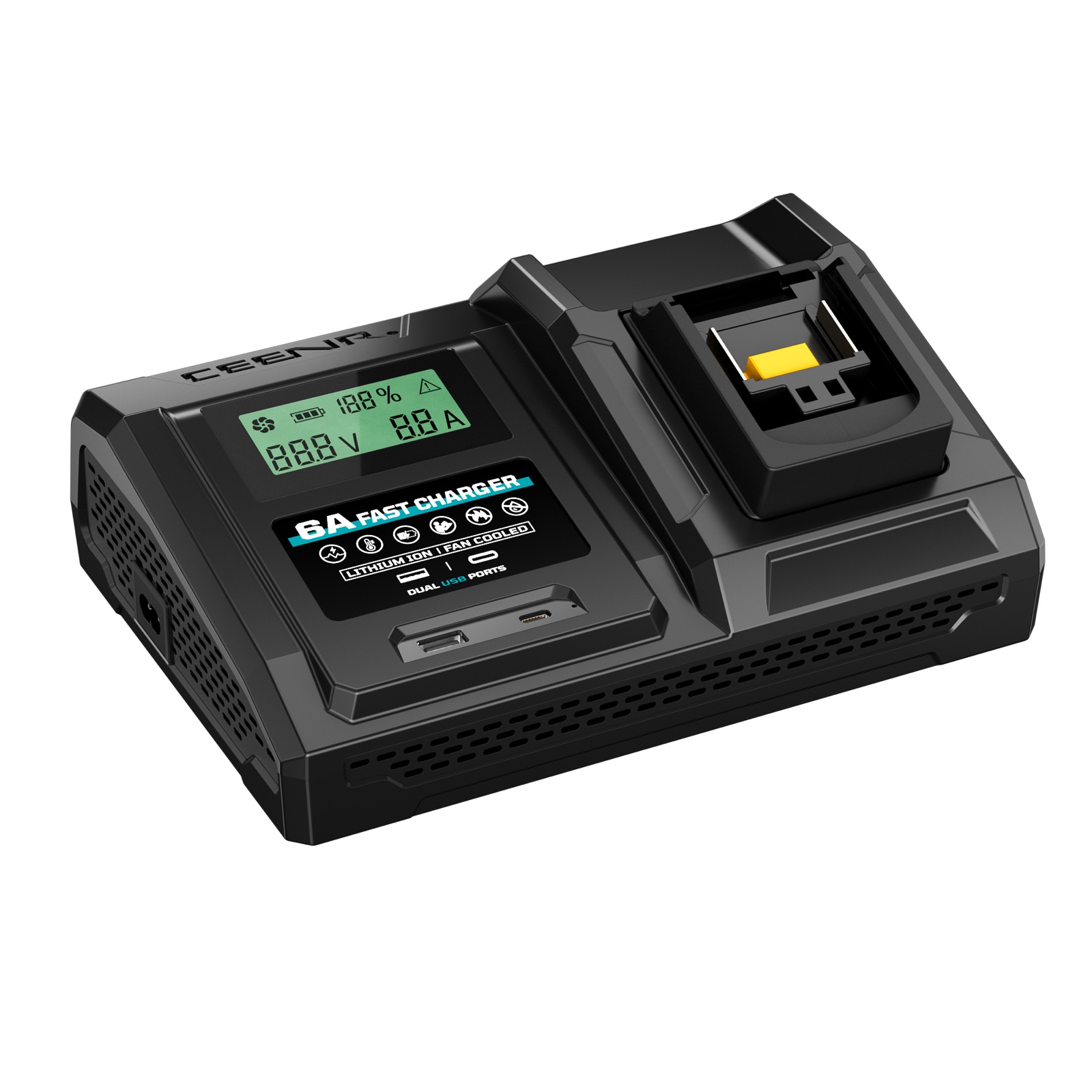 6 Amp Fast Charger for Makita 18V Lithium-Ion Battery Pack