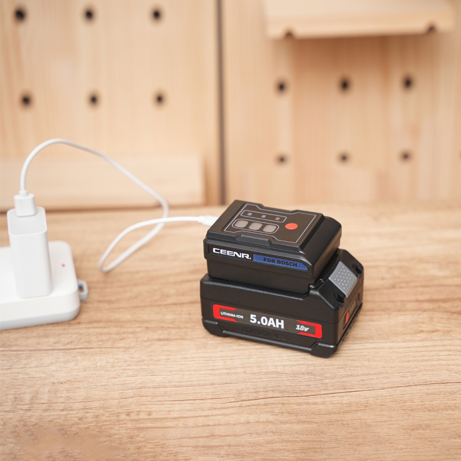 CEENR USB Battery Charger Adapter for Bosch 18V