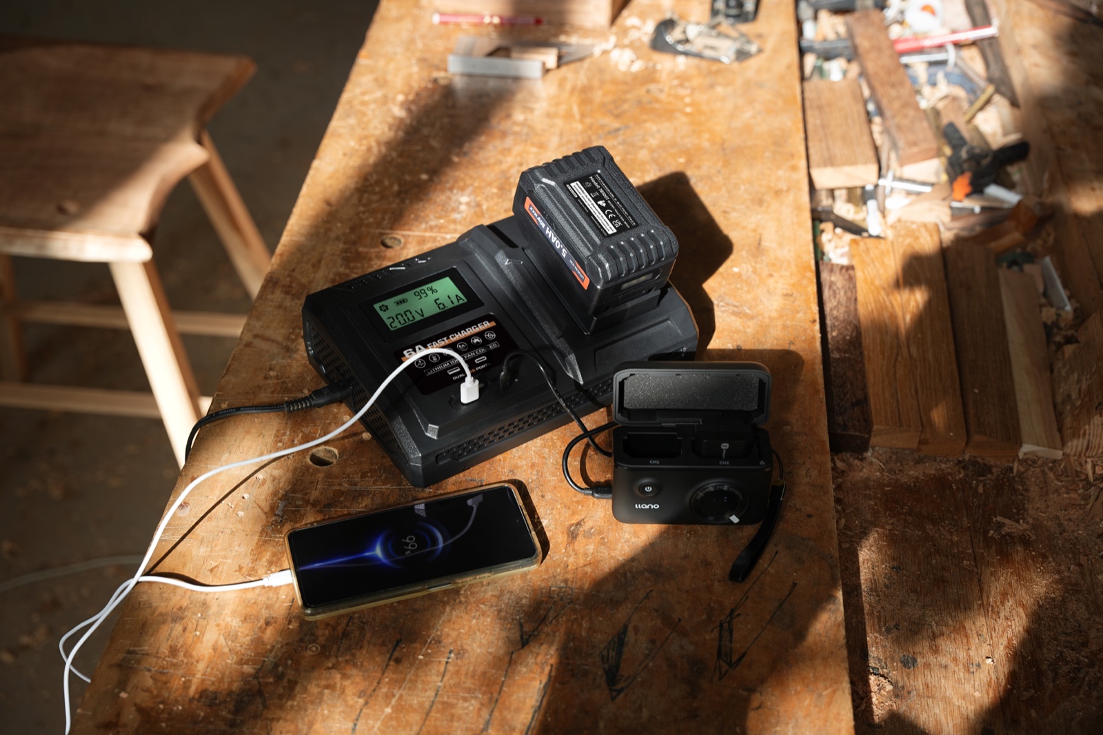 6 Amp Fast Charger for Worx 20V Max Lithium-Ion Battery Pack WA3520